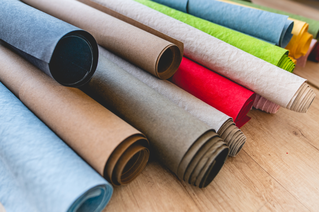 Rolované archy pratelného papíru – detail